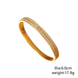 Gold Plated Inlaid Zirconium Bracelet Simple – Jewelry Gift Ideas — 12