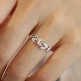 Sterling Silver Stackable Branches Moissanite Ring – Gifts for Her — 5