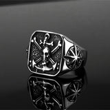 Men's Ring Pirate Eight Awn Star Vintage Stainless – Gifts for Him — 3