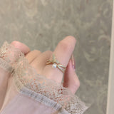 French Exquisite Pearl Fishtail Ring – Everyday Gifts — 1