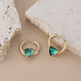 French Candy Color Loving Heart Zircon Titanium Steel – Everyday Gifts — 14