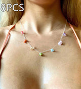 Seven Color Chakra Natural Crystal Necklace – Jewelry Gift Ideas — 6