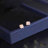 S999 Sterling Silver Four-leaf Clover Earrings Women's – Gifts for Her — 4