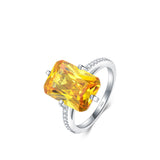 Inlaid Rectangular Zircon Ring For Women – Gifts for Her — 20
