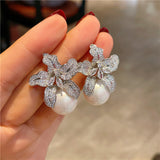 S925 Silver Needle New Full Diamond Lily Flower – Gifts for Her — 3