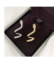 European And American Micro-set Snake-shaped Earrings – Gifts for Her — 1