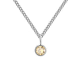 Stainless Steel Necklace With Diamond Birthstone – Jewelry Gift Ideas — 2