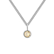 Stainless Steel Necklace With Diamond Birthstone – Jewelry Gift Ideas — 2