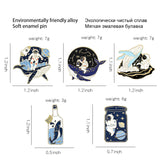 Cartoon Whale Astronaut Drift Bottle Badge Brooch – Jewelry Gift Ideas — 11