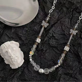 Butterfly Dice Spliced Long Necklace – Jewelry Gift Ideas — 6