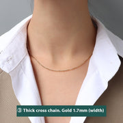 Female Titanium Steel Plated 18K Clavicle Chain – Jewelry Gift Ideas — 3