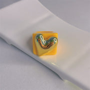 Electroplated Gold Heart-shaped Ring For Women – Gifts for Her — 11