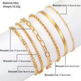 Simple Metal Multi-layer Bracelet Six-piece Set – Jewelry Gift Ideas — 6