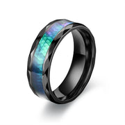 Men's Stainless Steel Diamond Cut Ring – Gifts for Him — 2