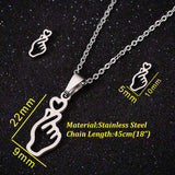 Hand Kneading Heart Stud Necklace Set – Jewelry Gift Ideas — 2