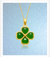 Clover Emerald Tourmaline Pendant Vintage Petal – Jewelry Gift Ideas — 13