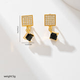 European And American Square Fashion Zircon Earrings – Stylish Gifts — 3