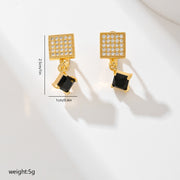 European And American Square Fashion Zircon Earrings – Stylish Gifts — 3