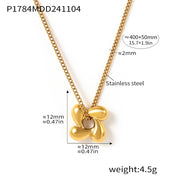 Stainless Temperament Plant Flower Necklace – Jewelry Gift Ideas — 2
