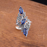 Electroplating Inlaid Blue Zircon Ring European – Stylish Gifts — 10