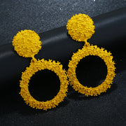 Simple Geometric Relief Flower Earrings – Small Gift Ideas — 8