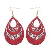 Wood Hollow Waterdrop Earring Jewelry – Jewelry Gift Ideas — 1