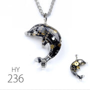 Dolphin Steampunk Electronic Pendant Necklace – Jewelry Gift Ideas — 4