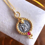 Vintage Hercules Ancient Coin Pendant Necklace – Jewelry Gift Ideas — 1