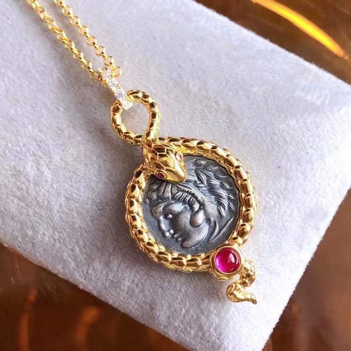 Vintage Hercules Ancient Coin Pendant Necklace – Jewelry Gift Ideas — 1