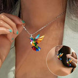 Colorful Bird Acrylic Earrings Vintage Necklace – Jewelry Gift Ideas — 5