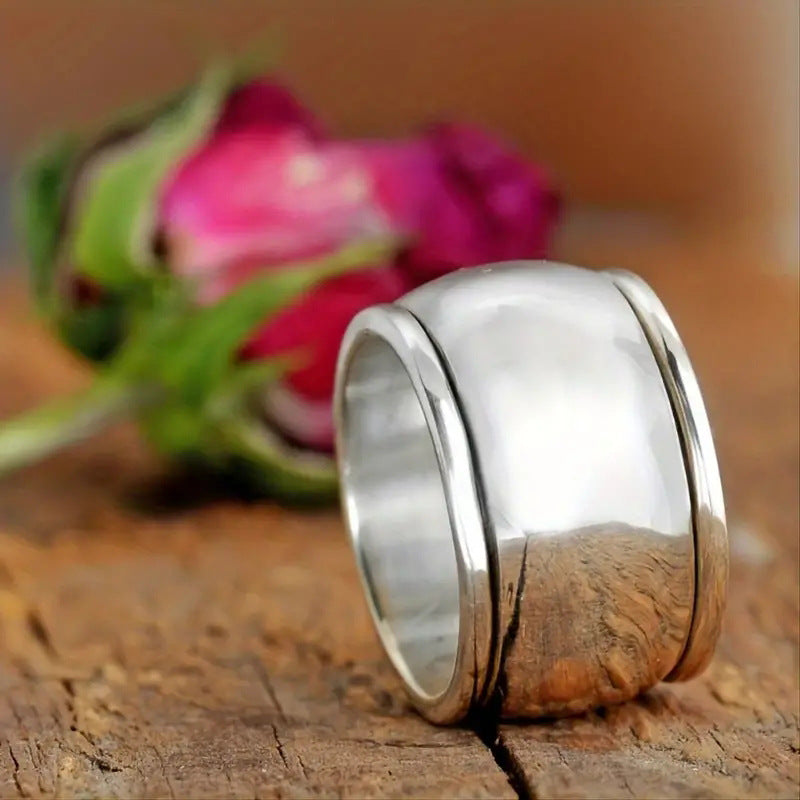 Wide-faced Couple Lucky Copper Ring – Gifts for Couples — 1