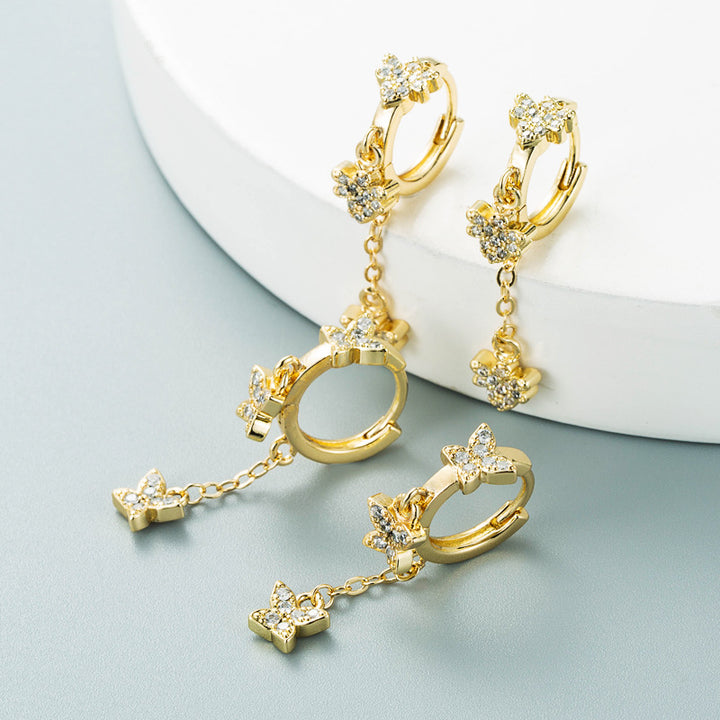 Ins Temperament Butterfly Bee Tassel Earrings Women – Gifts for Her — 1