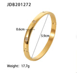 18K Gold Inlaid With White Round Zircon Bracelet – Jewelry Gift Ideas — 3