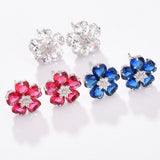 Women's Love Petal Zircon Earrings – Gifts for Her — 1