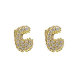 18K Brass Balloon Bubble Zircon Small Size Stud – Birthday Gifts — 7