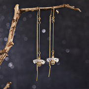 Simple Zircon Earrings Small Flower Bee Pendant – Jewelry Gift Ideas — 1