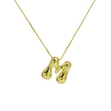 Brass Glossy Balloon English Letter Pendant – Jewelry Gift Ideas — 13