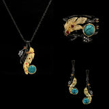 Plant Flower Series Two-color Black Gold – Jewelry Gift Ideas — 1