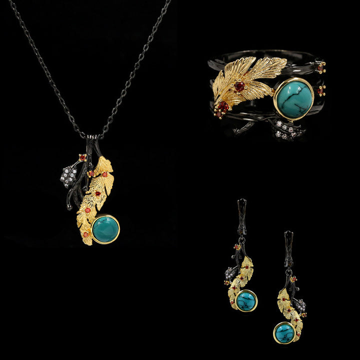 Plant Flower Series Two-color Black Gold – Jewelry Gift Ideas — 1