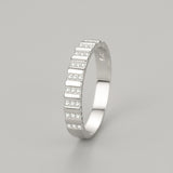 Women's Sterling Silver Fashion Line Ring – Stylish Gifts — 11