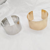Women's Exaggerated Wide Plated Mirror Bracelet – Jewelry Gift Ideas — 3