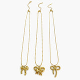 Fashionable Design Titanium Steel Bow Necklace – Jewelry Gift Ideas — 3