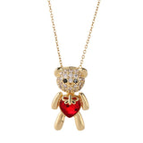 Love Heart Bear Pendant Necklace – Jewelry Gift Ideas — 3
