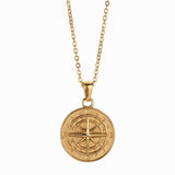 Stainless Steel Compass Circular Necklace – Jewelry Gift Ideas — 2