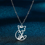 Stainless Steel Origami Panda Pendant Necklace – Jewelry Gift Ideas — 2