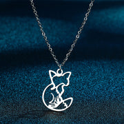 Stainless Steel Origami Panda Pendant Necklace – Jewelry Gift Ideas — 2