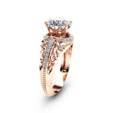 14K Rose Gold Micro Set Diamond Women's Rings – Gifts for Her — 2