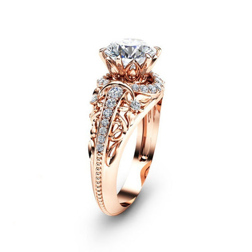 14K Rose Gold Micro Set Diamond Women's Rings – Gifts for Her — 2