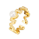 Sterling Silver Pearl Eardrop Frame Women's Ring – Gifts for Her — 2