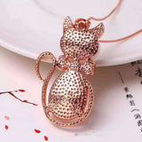 Natural Crystal Cat Pendant Clavicle Chain – Jewelry Gift Ideas — 4